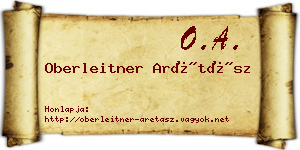 Oberleitner Arétász névjegykártya